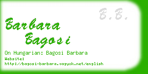 barbara bagosi business card